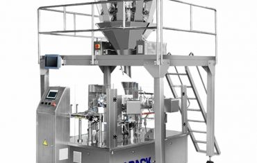 oldindan tayyorlangan sumka oziq-ovqat granulyasiyasini to'ldirish uchun yopishtiruvchi o'rash mashinasi